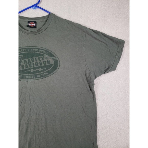 Harley Davidson Shirt Mens XL Gray Regular Fit Graphics Short Sleeve Pullover - Picture 3 of 10